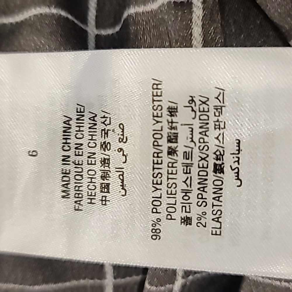 Maison Jules Wide Leg Windowpane Capris Black White 6 - Picture 12 of 12